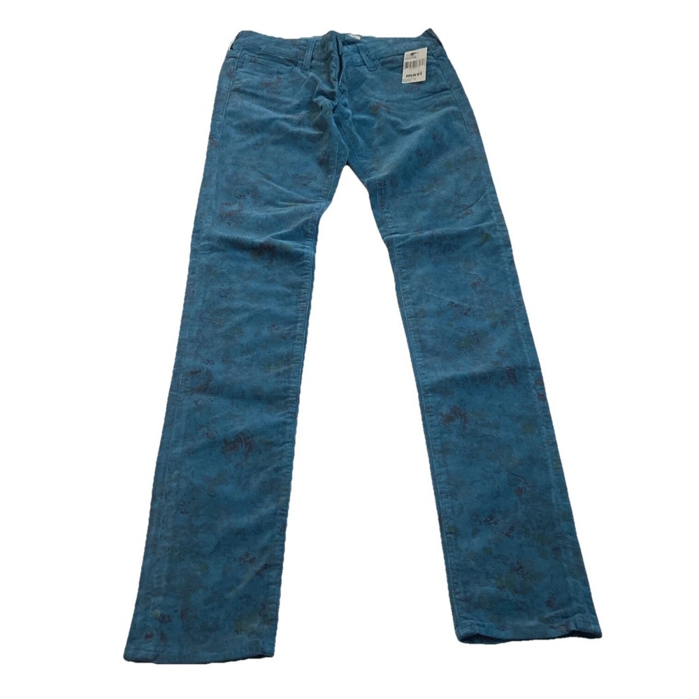 Mavi Jeans Serena 27x33 Low Rise Super‎ Skinny Women's Blue Flower Print